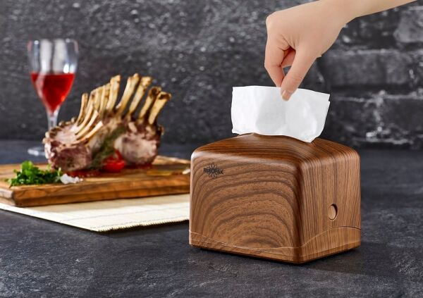 RULOPAK TEKÇEK MİNİ PEÇETE DİSPENSERİ (KOYU AHŞAP)