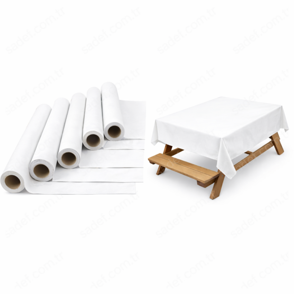 BEYAZ YEMEK MASA ÖRTÜSÜ 100 CMX150 CM 24 METRE 16 YAPRAK X 20 ADET