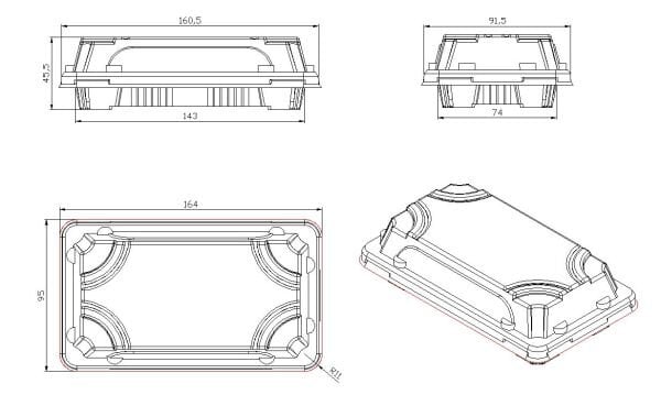 L-ST1 LİMERA SUŞİ ( KÜÇÜK 160X91 MM ) GÖVDE + KAPAK 12,7 GR 400 ADET KOLİ