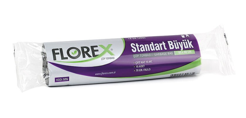 526 STD BÜYÜK ÇÖP POŞET 80 GR 10X50 AD 4 KG 17 MC SİYAH
