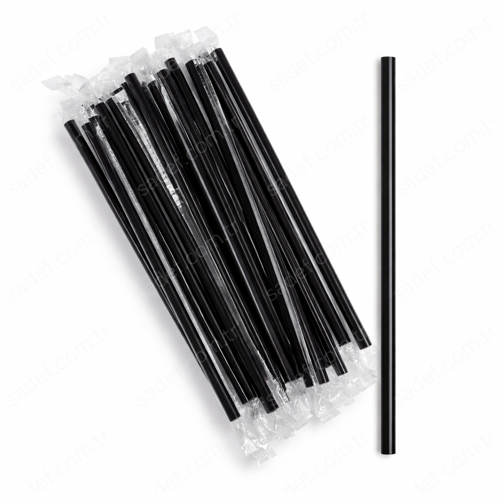 ( SİYAH ) JELATİNLİ FROZEN PİPET 24 CM 100 AD X 50 PAKET