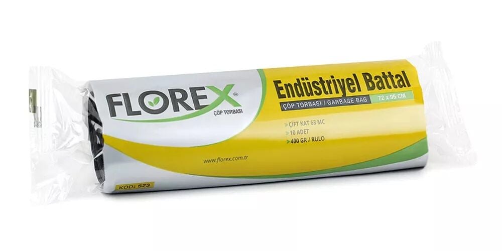 523 END BATTAL ÇÖP POŞET 400 GR 10X20 AD 8 KG 63 MC SİYAH