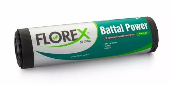 551 POWER BATTAL ÇÖP POŞET 630 GR 10X10 AD 6,3 KG SİYAH