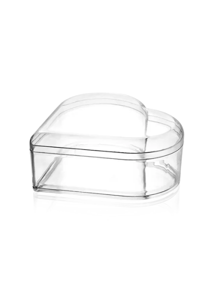 MAY336 KRİSTAL KALP KUTU 280 CC ŞEFFAF 180 ADET