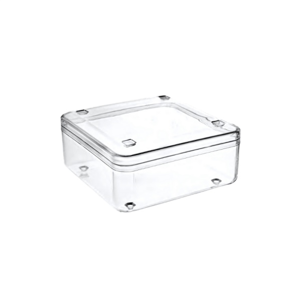 MAY271 500 CC KRİSTAL KARE KAPAKLI KUTU ŞEFFAF 160 ADET