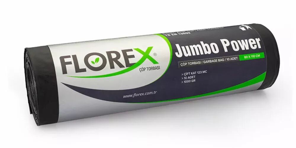 549 POWER JUMBO ÇÖP POŞET 1000 GR 10X10 AD 10 KG 123 MC SİYAH