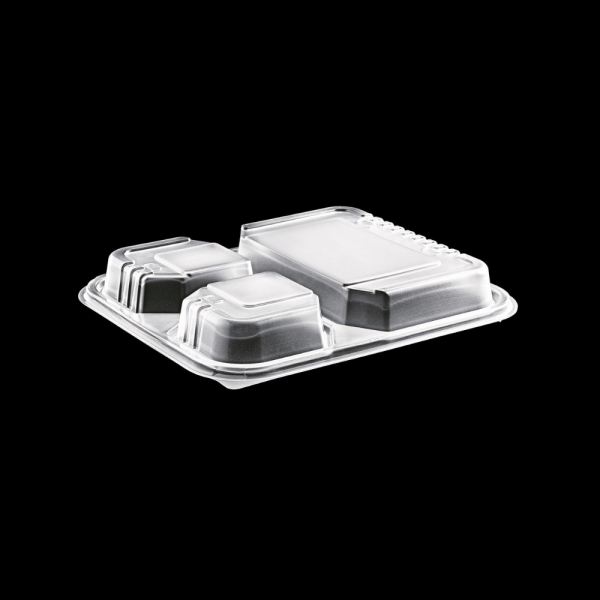 KAPAK ÜÇ BÖLMELİ MICROWAVE  18 GR ŞEFFAF ELTRON 300 ADET