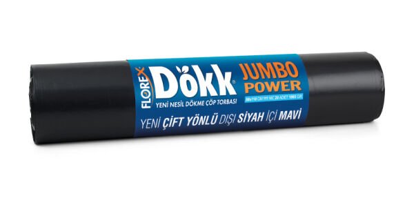 519 DÖKK POWER JUMBO ÇÖP POŞET 1800 GR 20X7 AD 12,6 KG 111 MC SİYAH