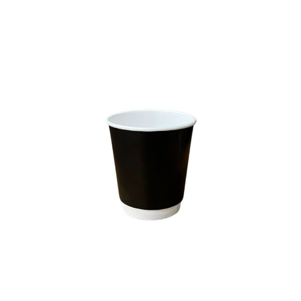 SİYAH DOUBLE WALL 8 OZ BASKISIZ KARTON BARDAK SICAK 500 ADET