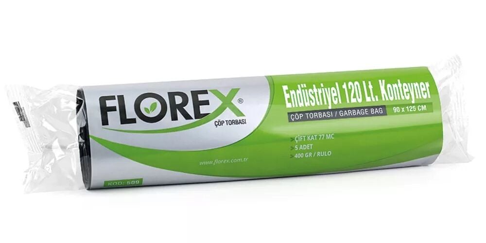 509 END 120 LT KONTEYNER ÇÖP POŞET 400 GR 5X20 AD 8 KG 77 MC SİYAH