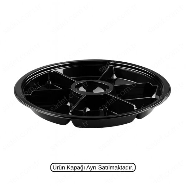 L-451-S LİMERA PET YUVARLAK 7 BÖLMELİ KAP SİYAH H2 28,7 GR 400 ADET