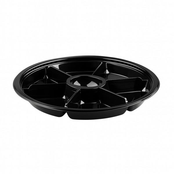 L-451-S LİMERA YUVARLAK 7 BÖLMELİ KAP SİYAH H2 400 ADET