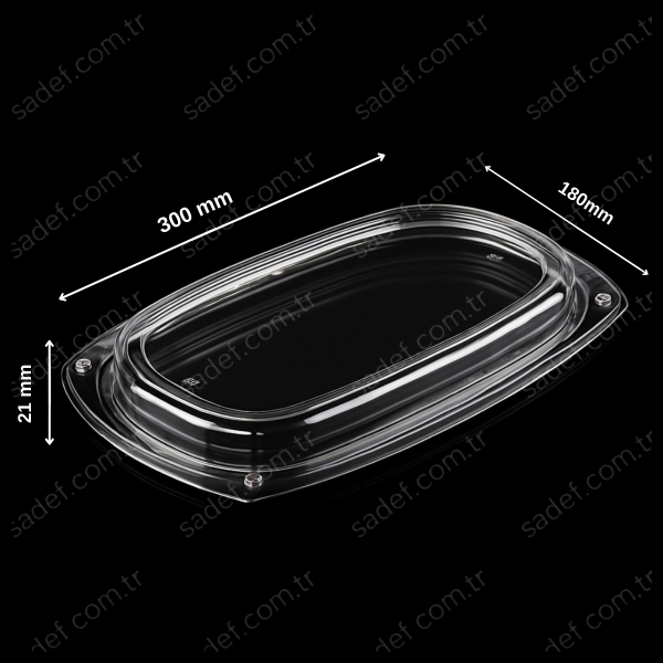 L-460 LİMERA SERVİS KABI 30*18 - KAPAK ŞEFFAF 40 GR 100 ADET