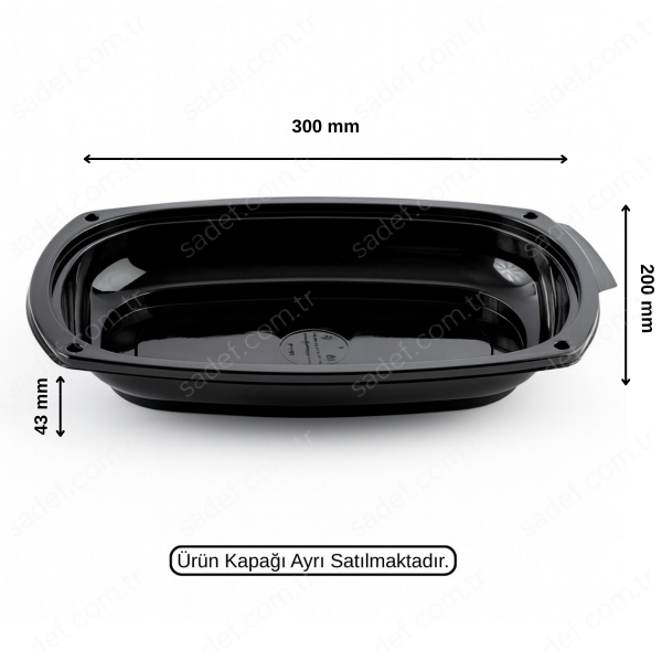 L-461 LİMERA PET SERVİS KABI 30X18 - SİYAH GÖVDE 40 GR 100 ADET