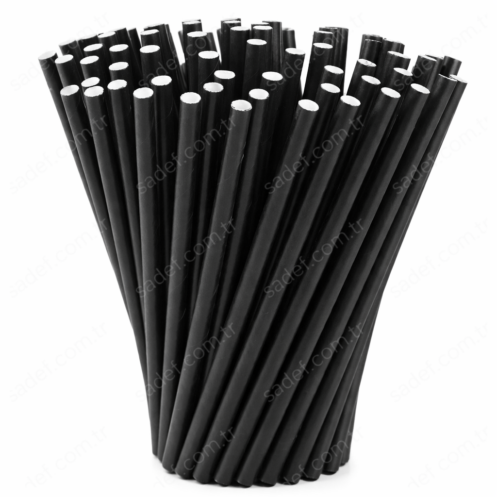 KAĞIT PİPET 8 MMX240 MM 100 AD SİYAH X 50 PAKET