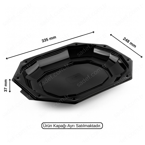 L-465 LİMERA SERVİS KABI 32*24 - SİYAH GÖVDE 56 GR 100 ADET