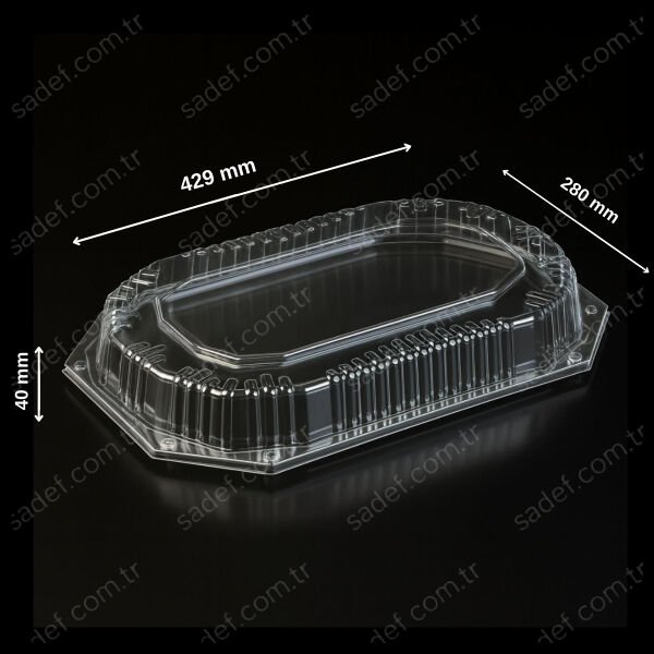 L-468 LİMERA SERVİS KABI 43*29 - KAPAK ŞEFFAF 79 GR 100 ADET