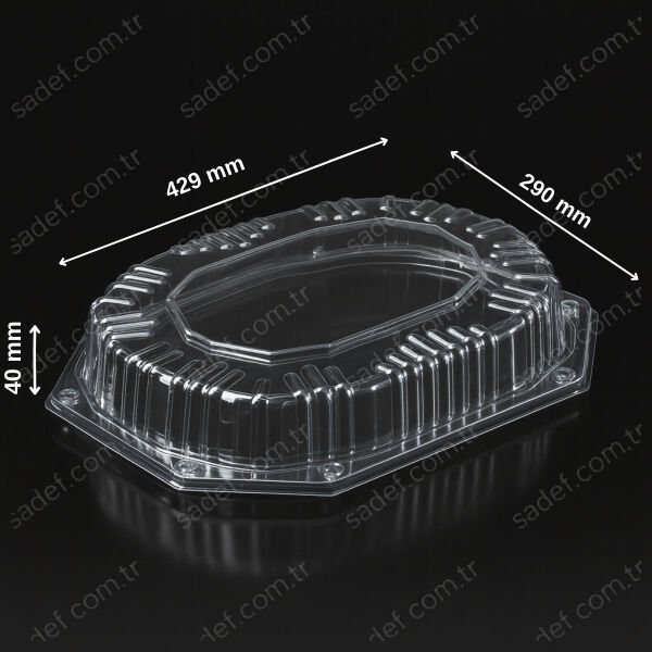 L-468 LİMERA SERVİS KABI 43*29 - KAPAK ŞEFFAF 79 GR 100 ADET