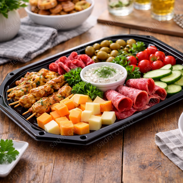 L-469 LİMERA PET SERVİS KABI 43X29 - SİYAH GÖVDE 100 GR 100 ADET