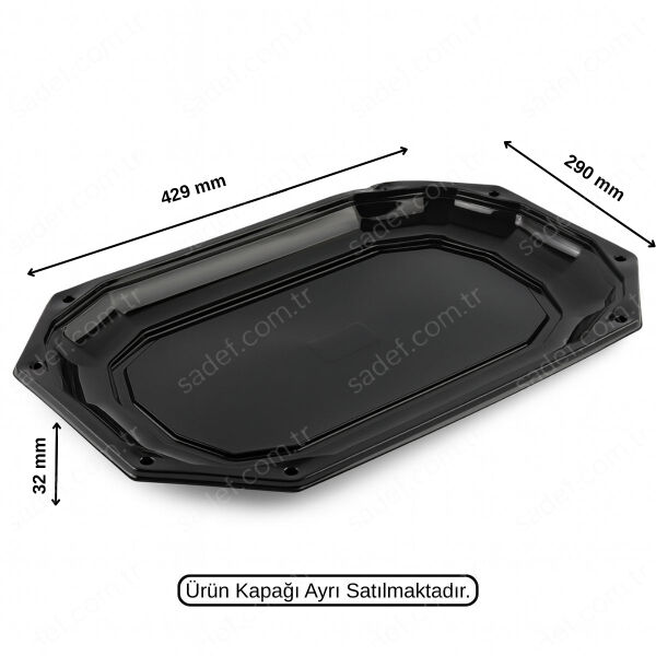 L-469 LİMERA PET SERVİS KABI 43X29 - SİYAH GÖVDE 100 GR 100 ADET