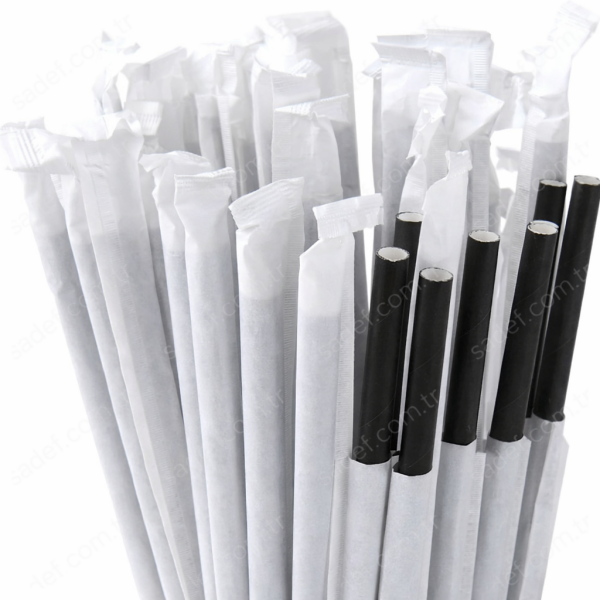 SARGILI KAĞIT PİPET 8 MMX240 MM 100 AD SİYAH