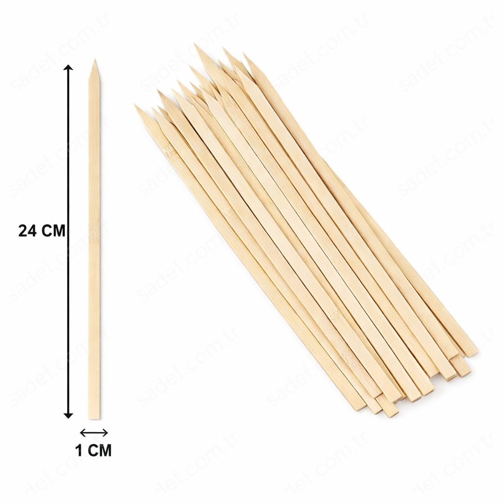 ADANA ŞİŞ 100 AD X 50 PAKET ( 24 CM BOY - 1 CM EN )