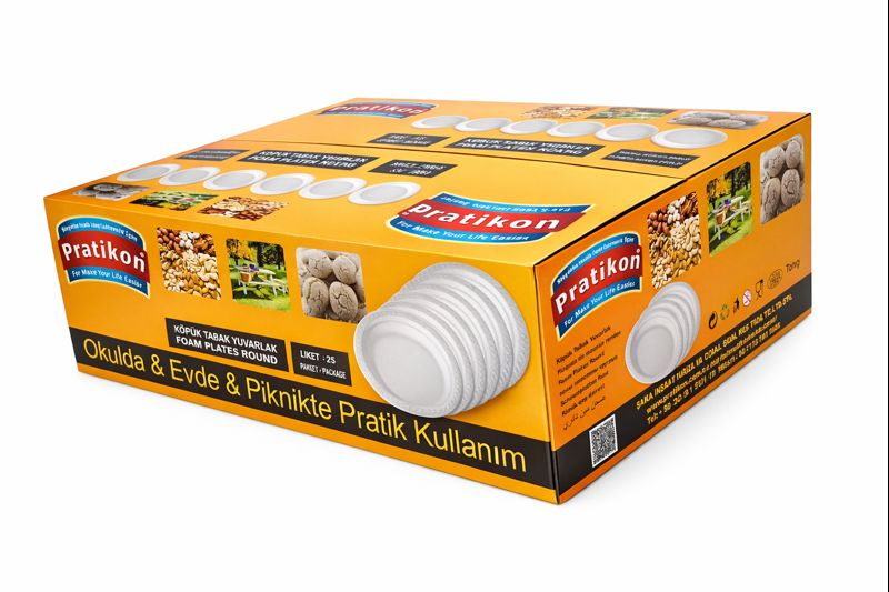 6 LI KÖPÜK YUVARLAK TABAK X 50 PAKET