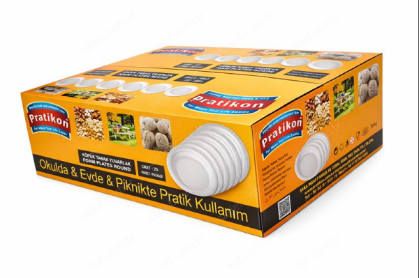 6 LI KÖPÜK YUVARLAK TABAK X 50 PAKET