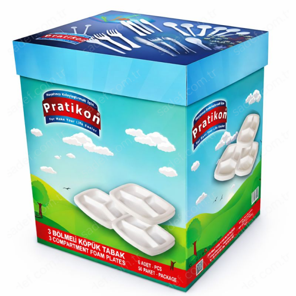 6 LI 3 GÖZ KÖPÜK TABAK X 48 PAKET