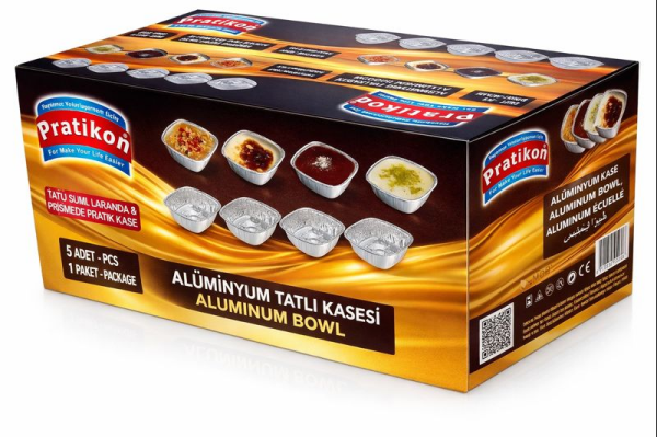 5 Lİ SÜTLAÇ KASE ALÜMİNYUM X 50 PAKET