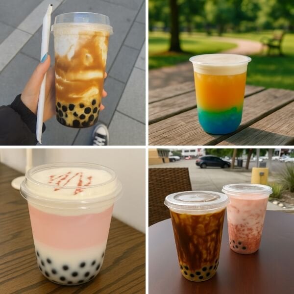 BUBBLE TEA LB-212 350 ML ( 12 OZ ) PET BARDAK LİMERA 11,5 GR 1000 ADET