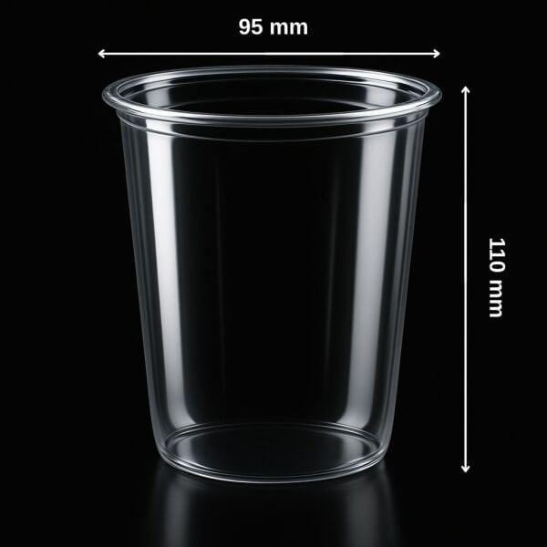 BUBBLE TEA LB-214 400 ML ( 14 OZ ) PET BARDAK LİMERA 12 GR 1000 ADET