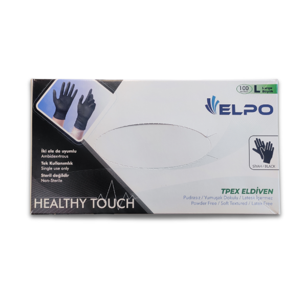 SİYAH HİBRİT PUDRASIZ ELDİVEN 100 AD LARGE X 40 PAKET