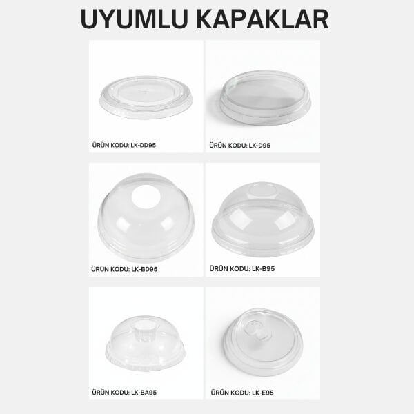 BUBBLE TEA LB-216 500 ML ( 16 OZ ) PET BARDAK LİMERA 12,5 GR 1000 ADET