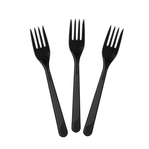 SİYAH PLASTİK LÜX ÇATAL 3,6 GR 100 ADET