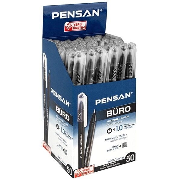 SİYAH - TÜKENMEZ KALEM PENSAN BÜRO 50 AD
