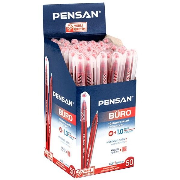KIRMIZI - TÜKENMEZ KALEM PENSAN BÜRO 50 AD
