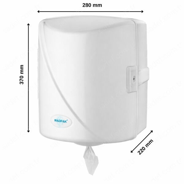 RULOPAK İÇTEN ÇEKMELİ  PERFORELİ HAVLU DİSPENSERİ (BEYAZ)