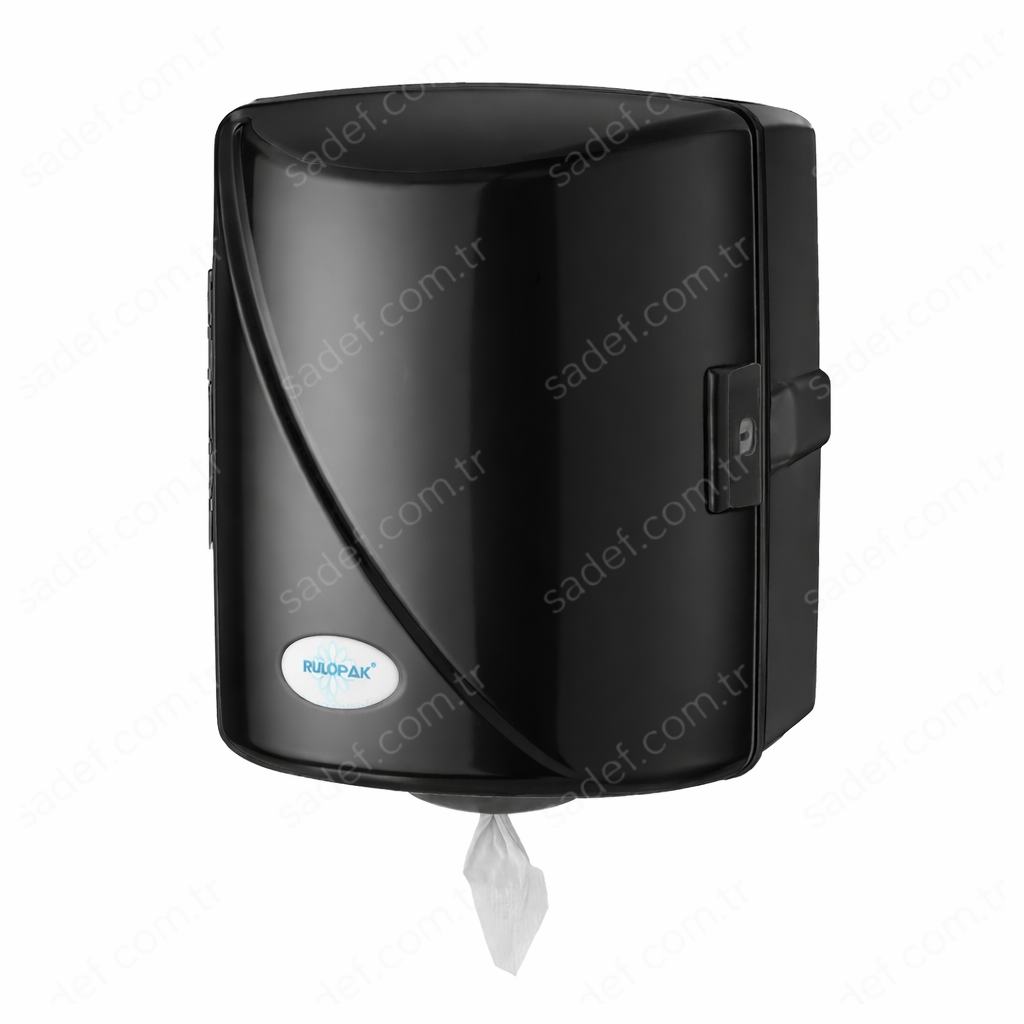 RULOPAK İÇTEN ÇEKMELİ  PERFORELİ HAVLU DİSPENSERİ (SİYAH)