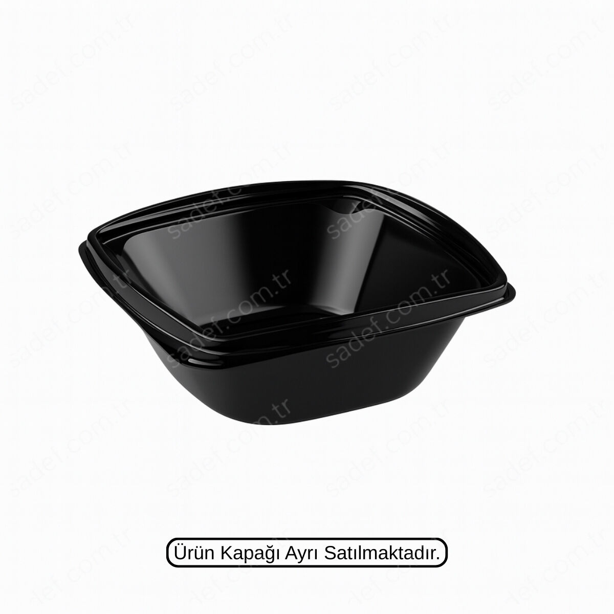 L-322-S LİMERA PET KARE SALATA GÖVDE 1000 ML SİYAH 23,8 GR 300 ADET