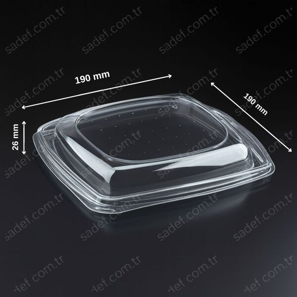 L-325 LİMERA PET KARE SALATA KAPAK 18,4 GR 300 ADET