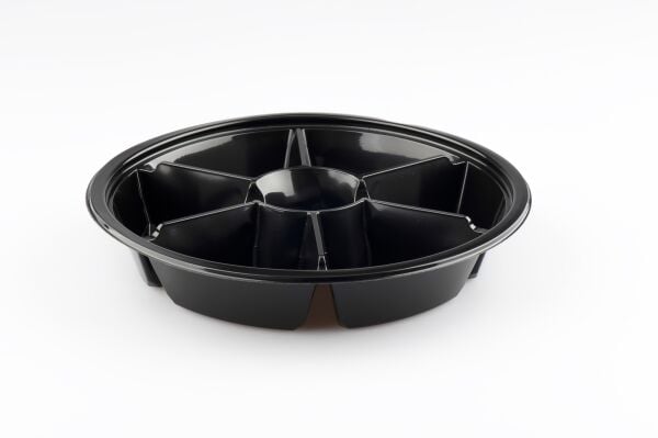 L-450-S LİMERA YUVARLAK 7 BÖLMELİ KAP SİYAH 33 GR 400 ADET