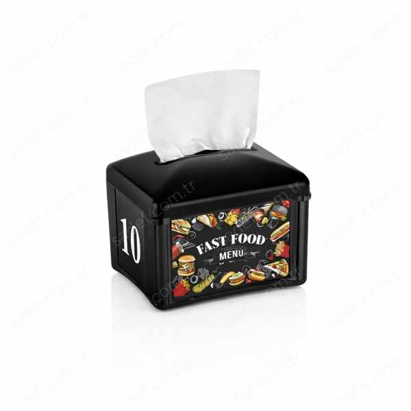 RULOPAK TEKÇEK REKLAMLI PEÇETE DİSPENSERİ (SİYAH)