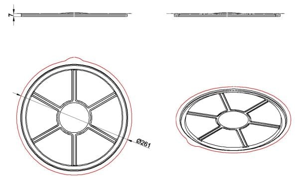 L-455 LİMERA YUVARLAK 7 BÖLMELİ KAPAK 19,5 GR 400 ADET