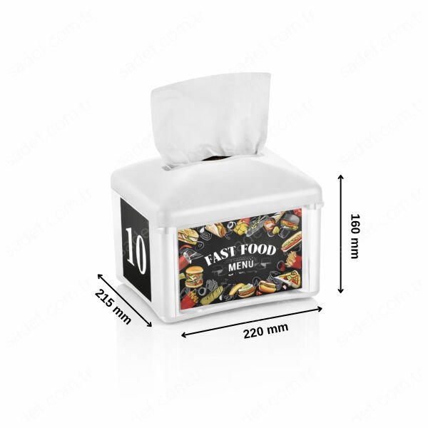 RULOPAK TEKÇEK REKLAMLI PEÇETE DİSPENSERİ (BEYAZ)