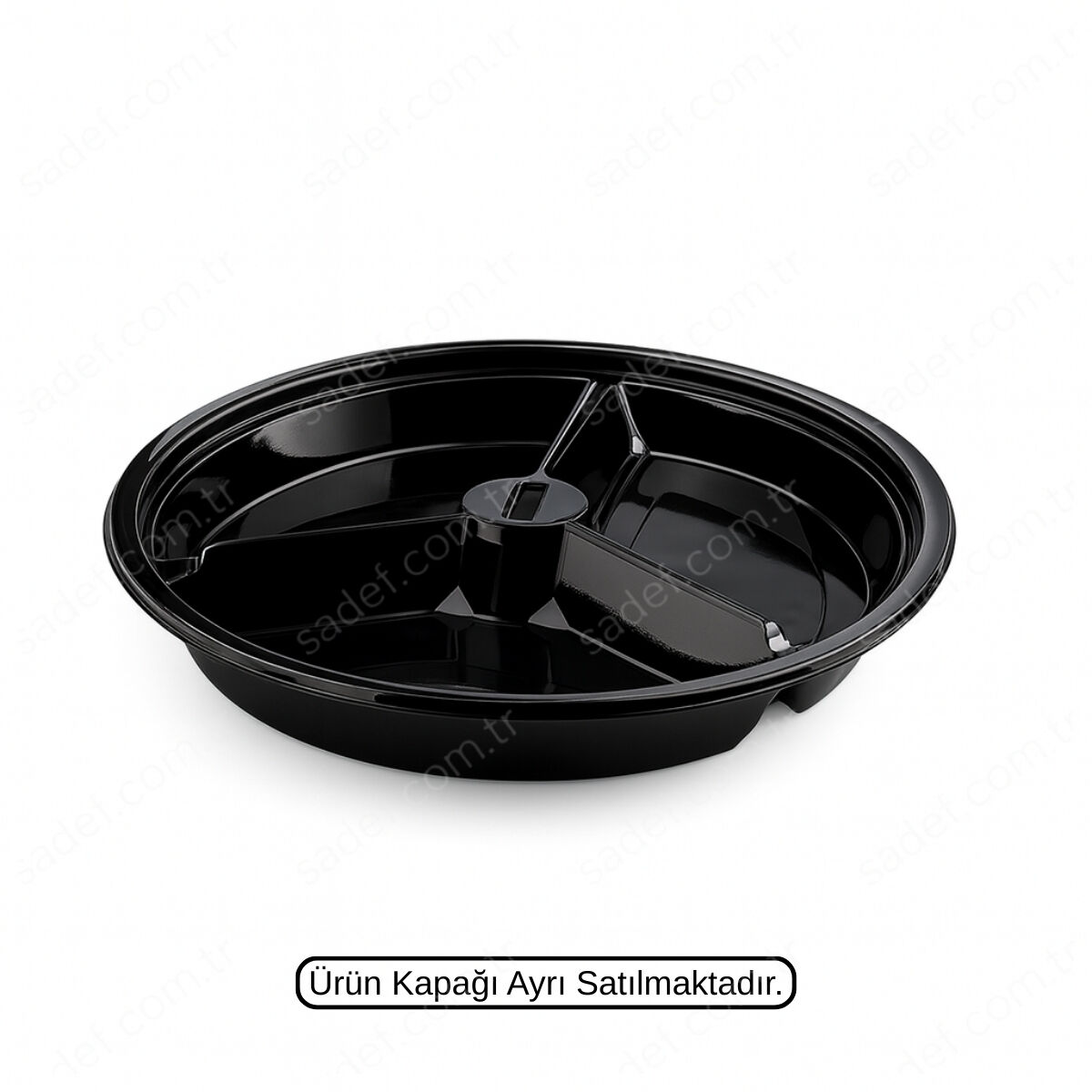 L-453-S LİMERA PET YUVARLAK 3 BÖLMELİ KAP SİYAH 28,7 GR 400 ADET