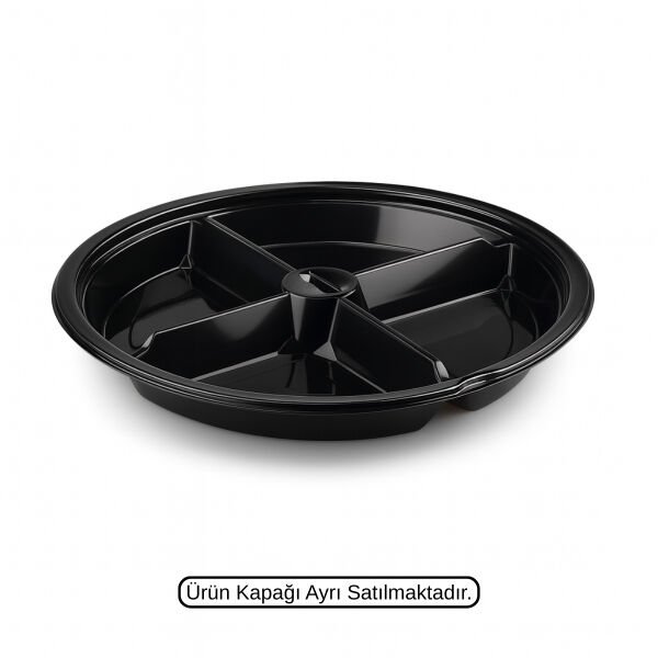 L-454-S LİMERA YUVARLAK 4 BÖLMELİ KAP SİYAH 28,7 GR 400 ADET