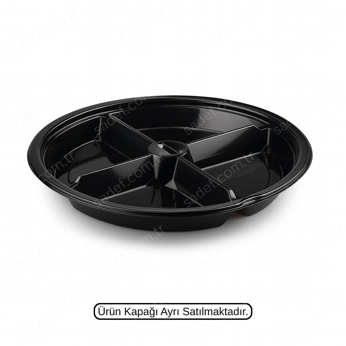 L-454-S LİMERA PET YUVARLAK 4 BÖLMELİ KAP SİYAH 28,7 GR 400 ADET