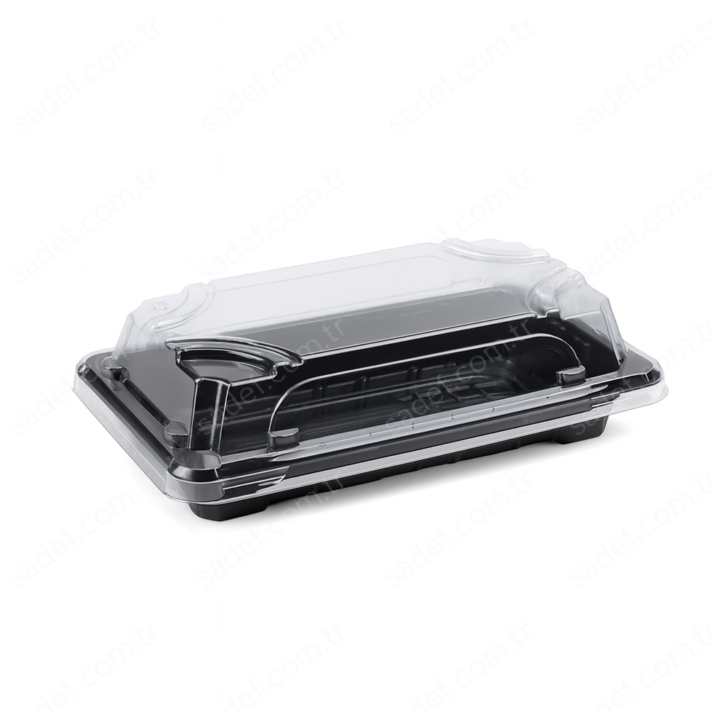 L-ST1 LİMERA PET SUSHI KABI ( 160X91 MM ) GÖVDE + KAPAK 12,7 GR 400 ADET