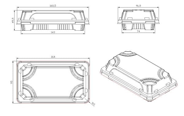 L-ST1 LİMERA SUŞİ ( KÜÇÜK 160X91 MM ) GÖVDE + KAPAK 12,7 GR 400 ADET KOLİ